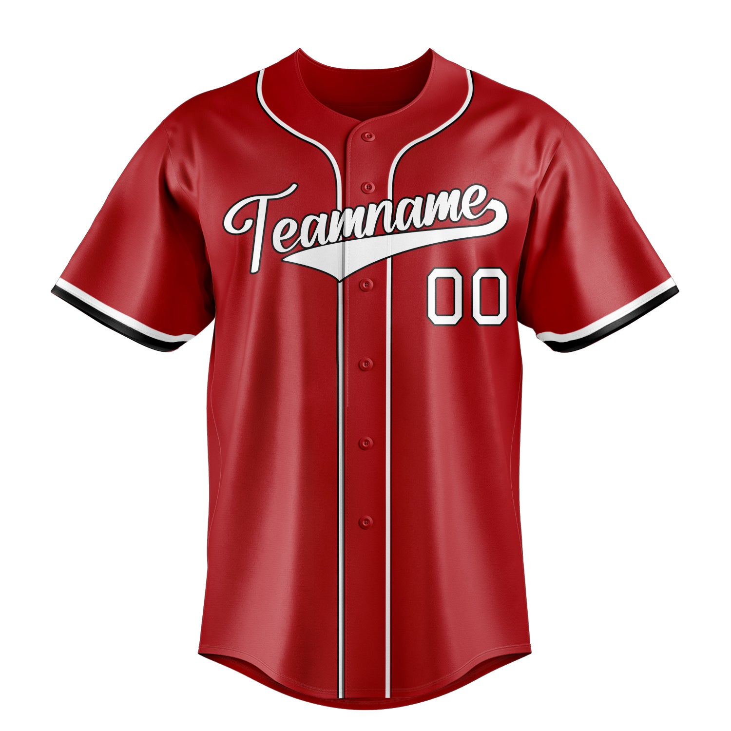 Personalized Red & White Color Fan Baseball Jersey