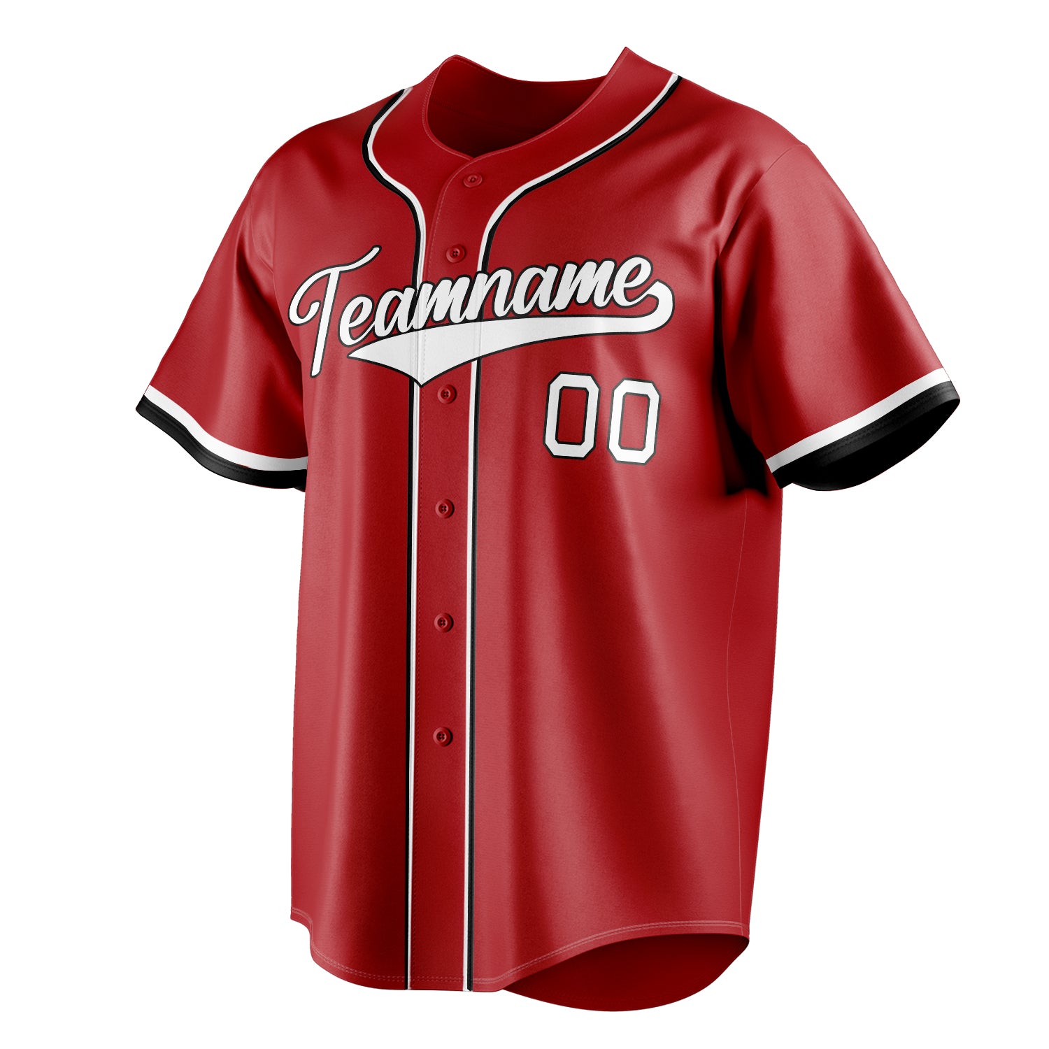 Personalized Red & White Color Fan Baseball Jersey