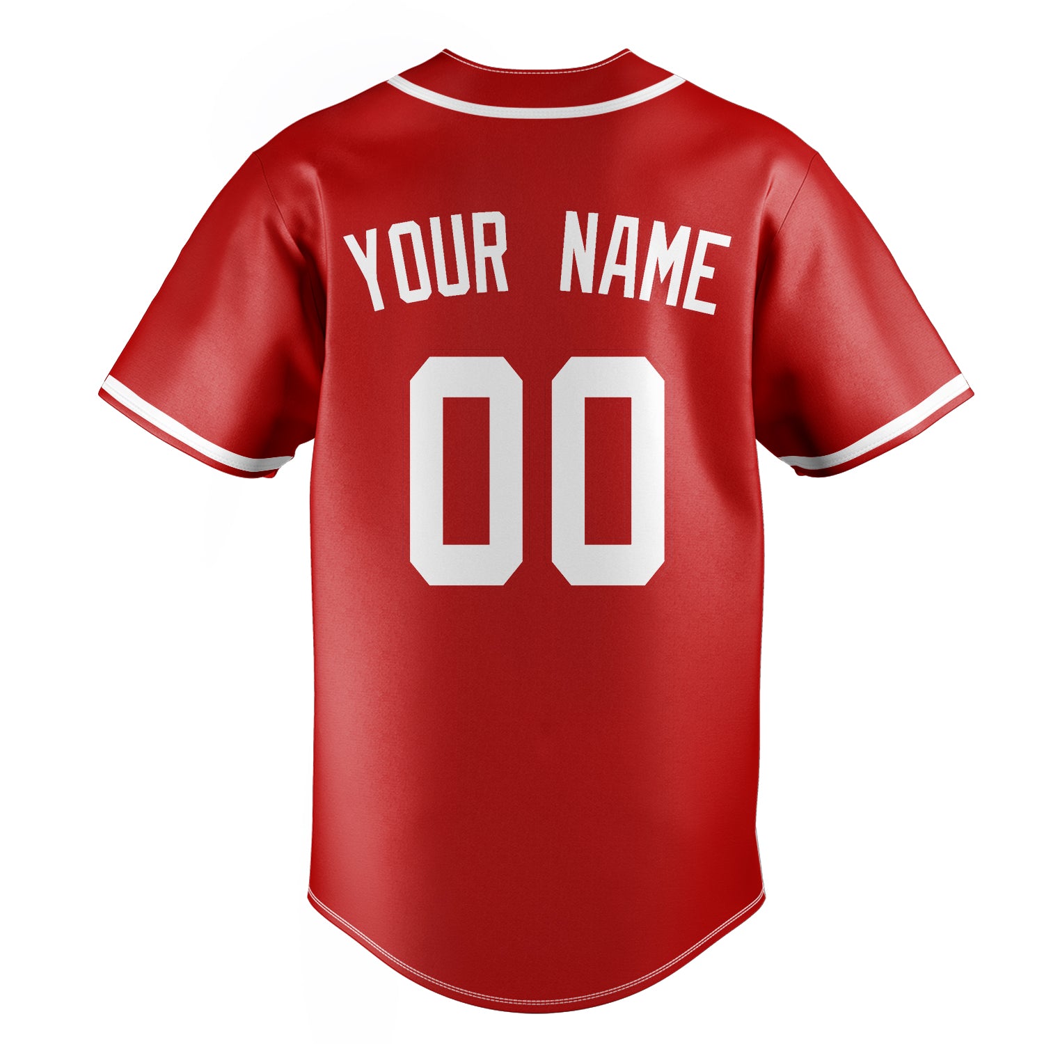 Personalized Red & White Color Fan Baseball Jersey