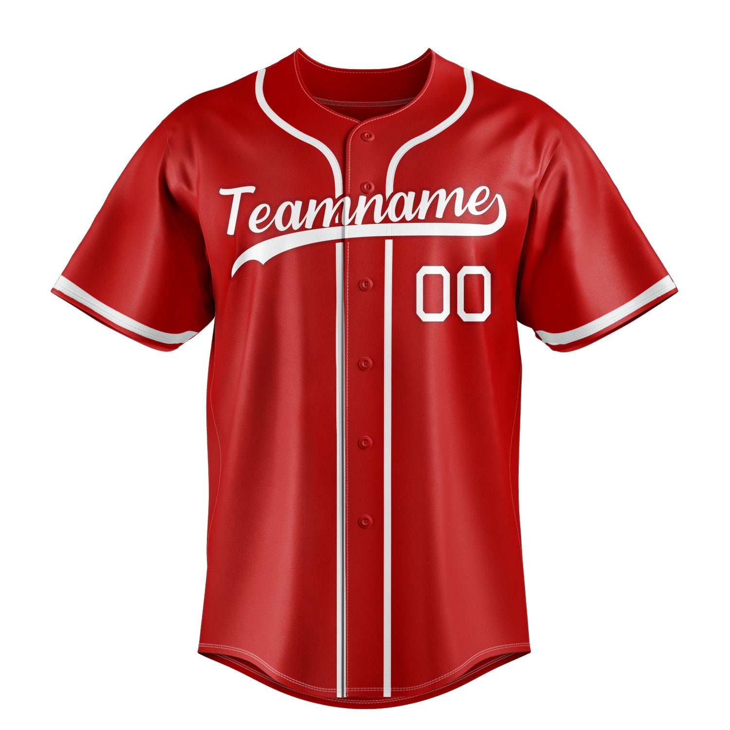 Personalized Red & White Color Fan Baseball Jersey