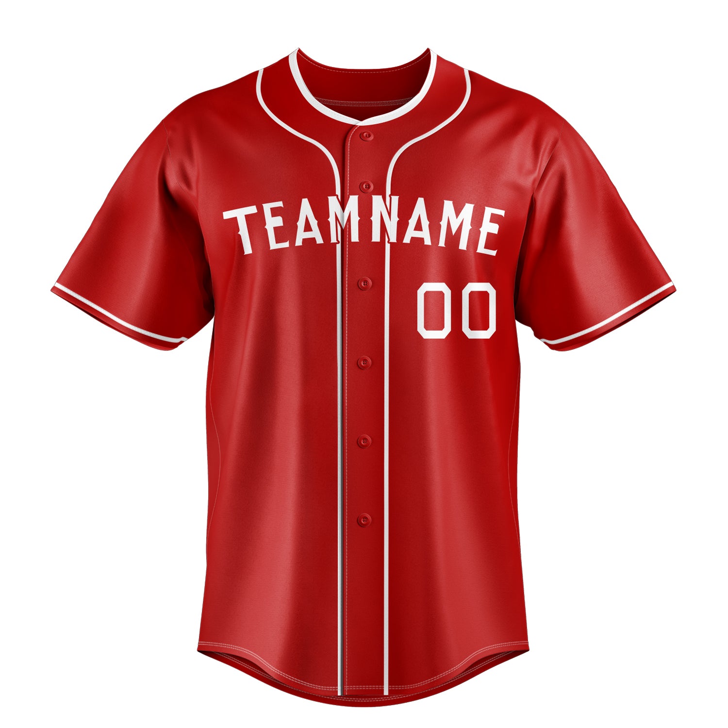 Personalized Red & White Color Fan Baseball Jersey