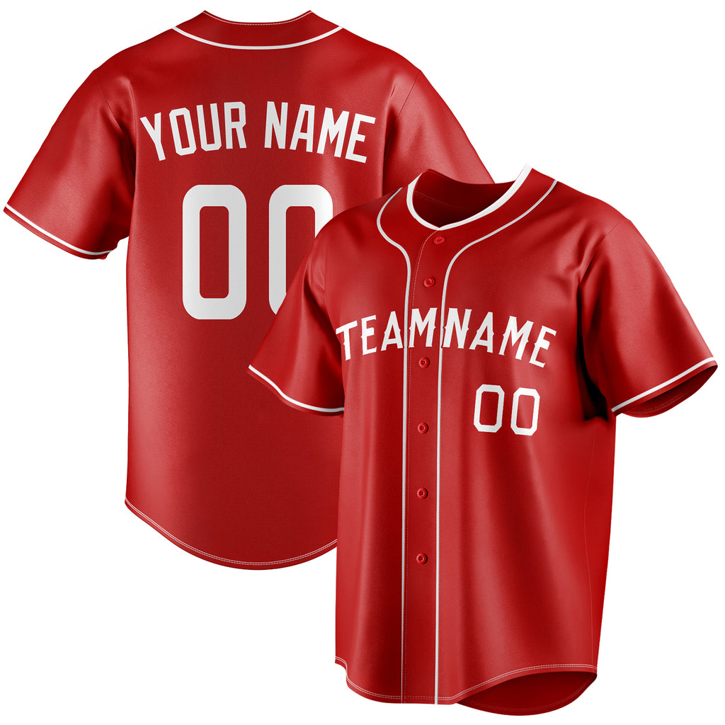 Personalized Red & White Color Fan Baseball Jersey BB01240531XJ404