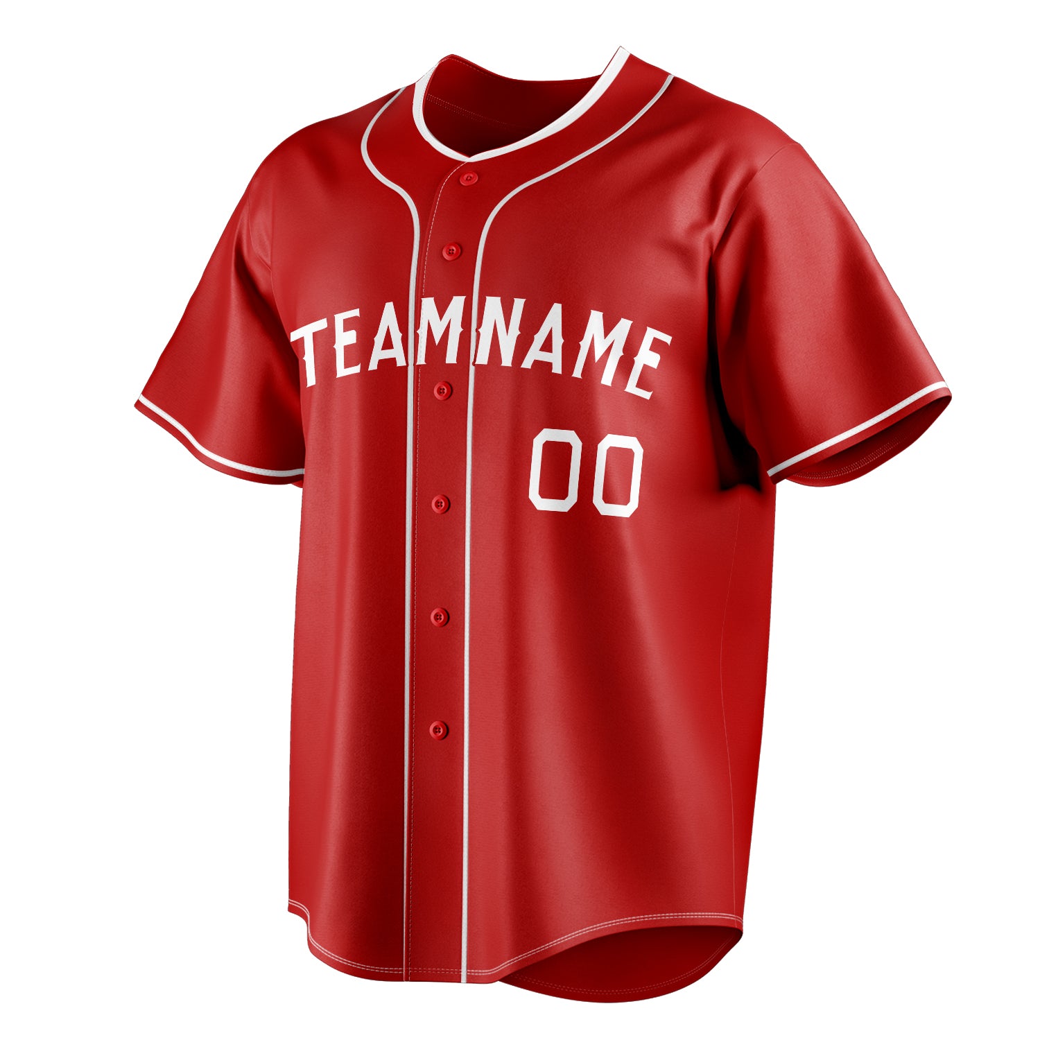 Personalized Red & White Color Fan Baseball Jersey