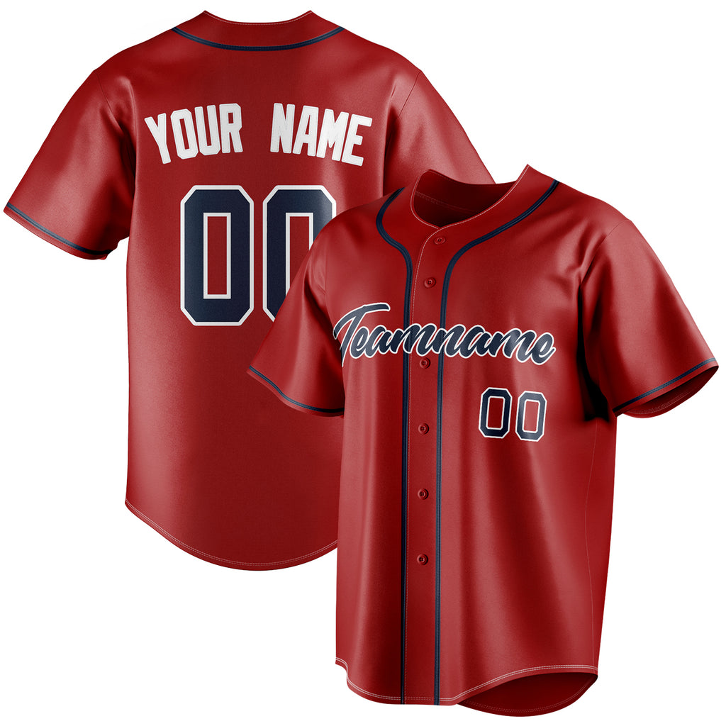 Personalized Red & Navy Color Fan Baseball Jersey BB01240531XJ406