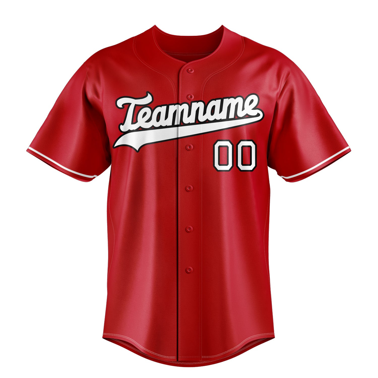 Personalized Red & White Color Fan Baseball Jersey
