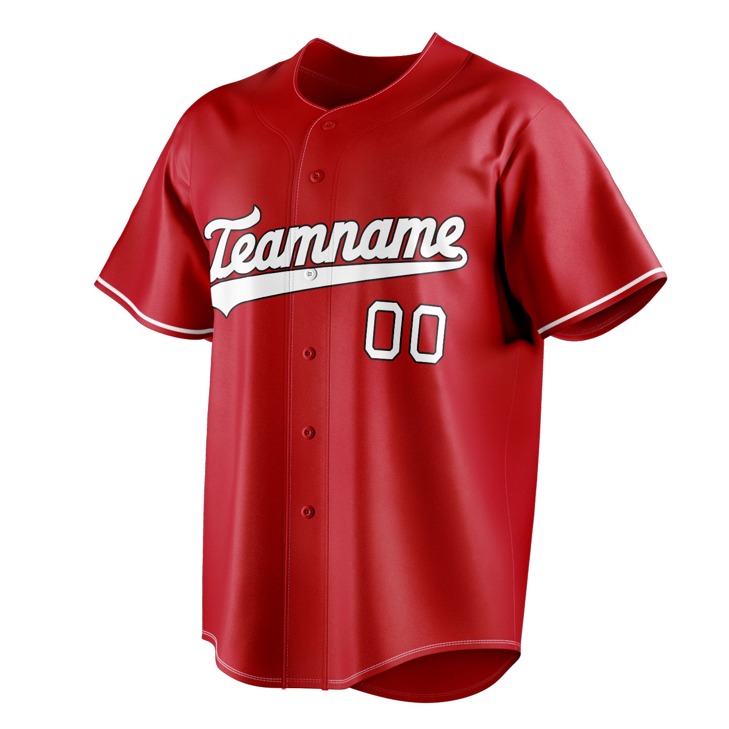 Personalized Red & White Color Fan Baseball Jersey