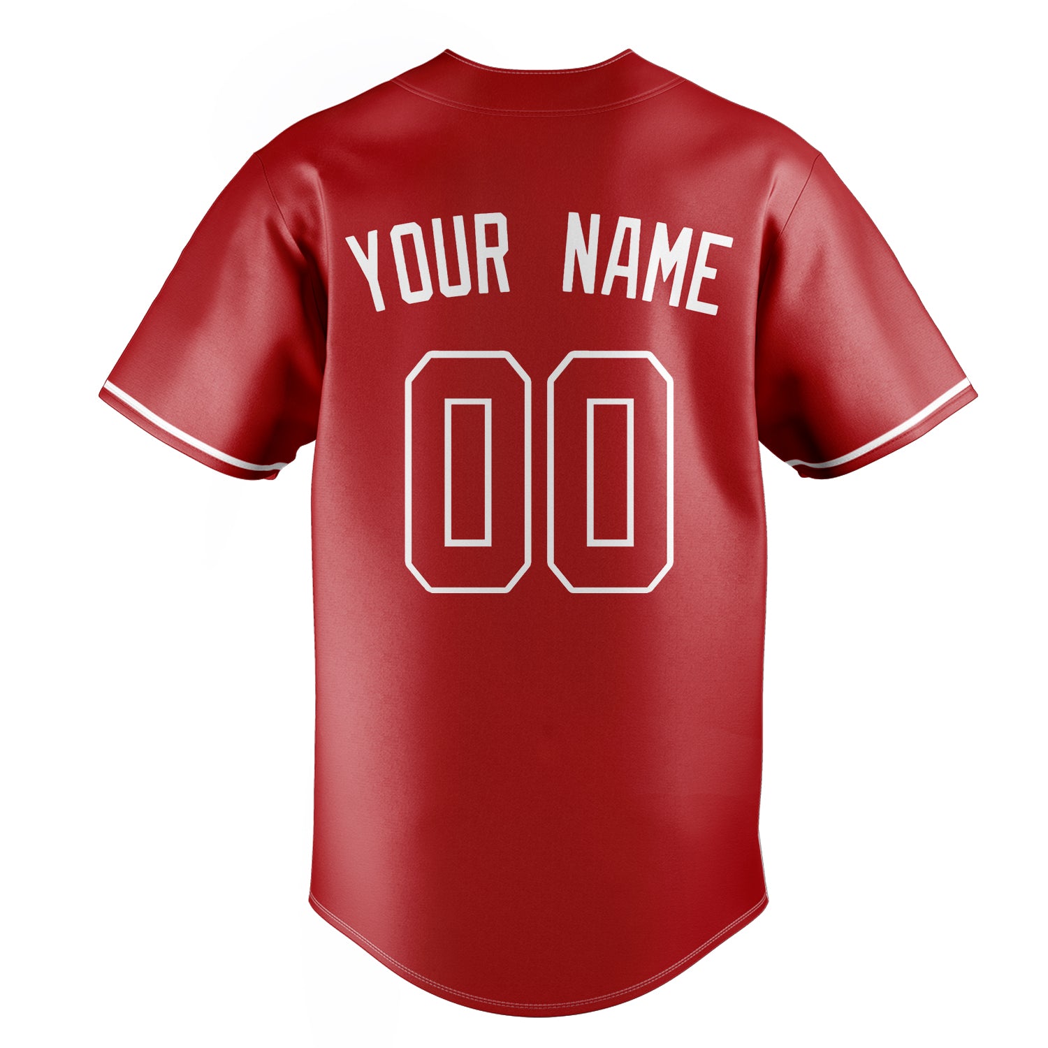 Personalized Red & White Color Fan Baseball Jersey