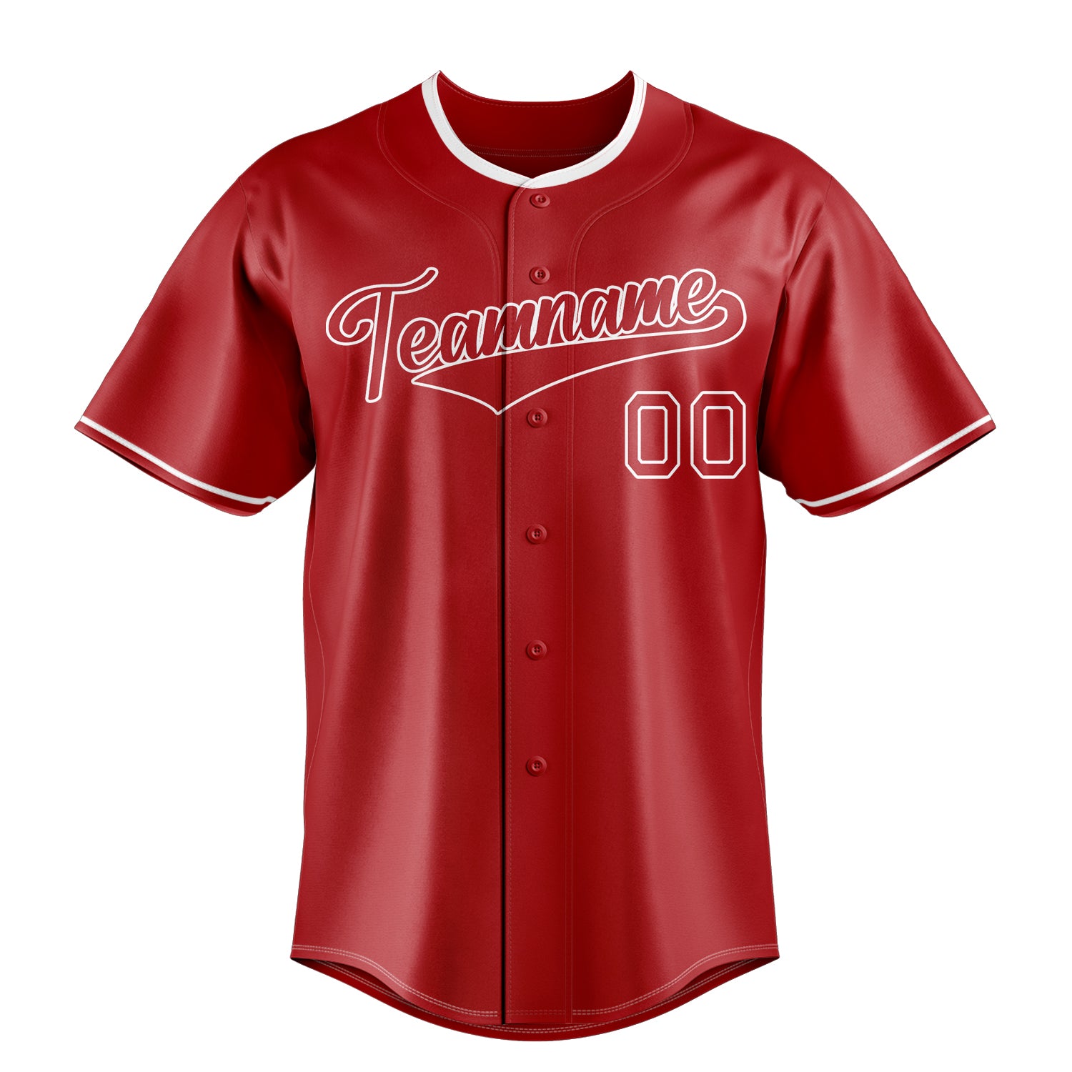 Personalized Red & White Color Fan Baseball Jersey