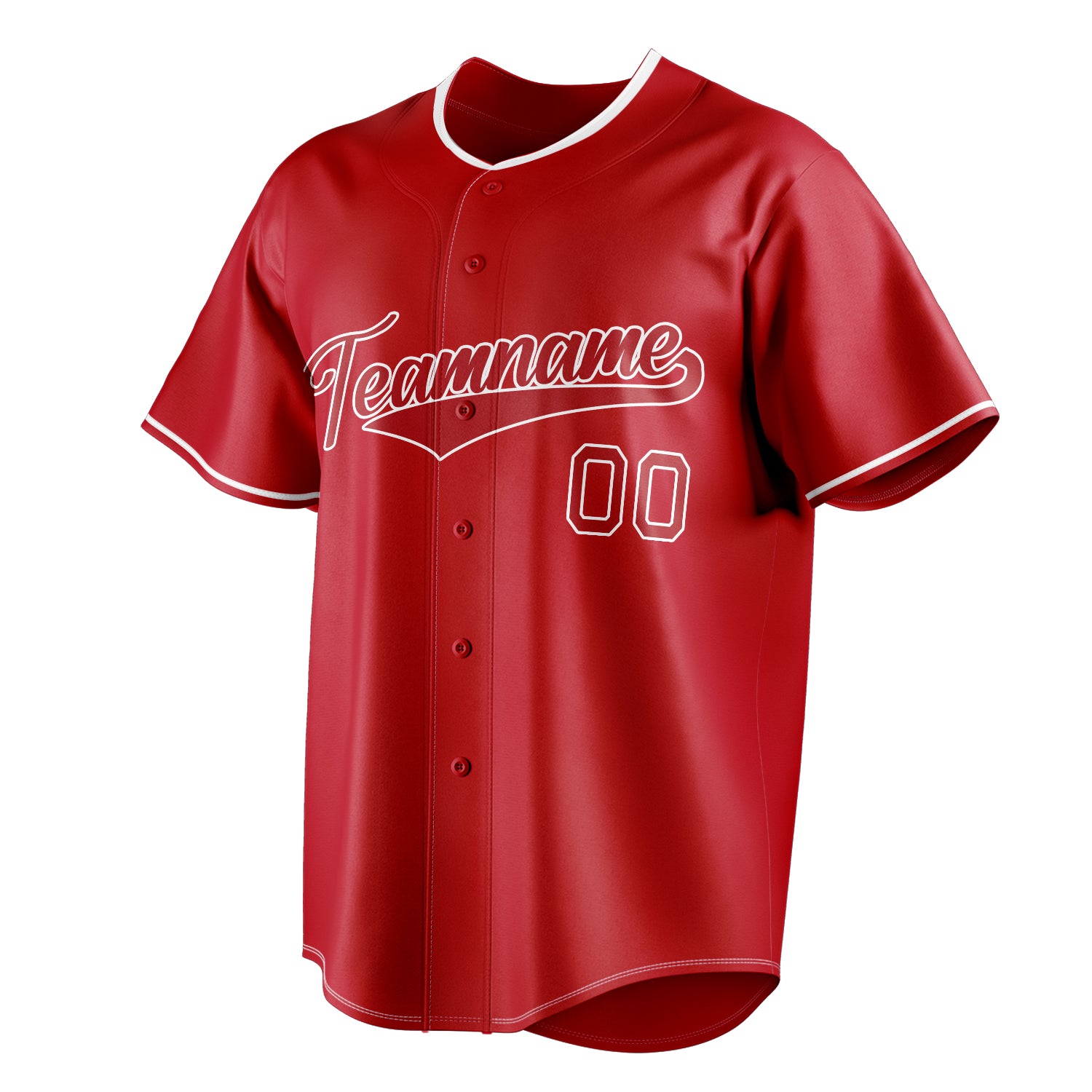 Personalized Red & White Color Fan Baseball Jersey