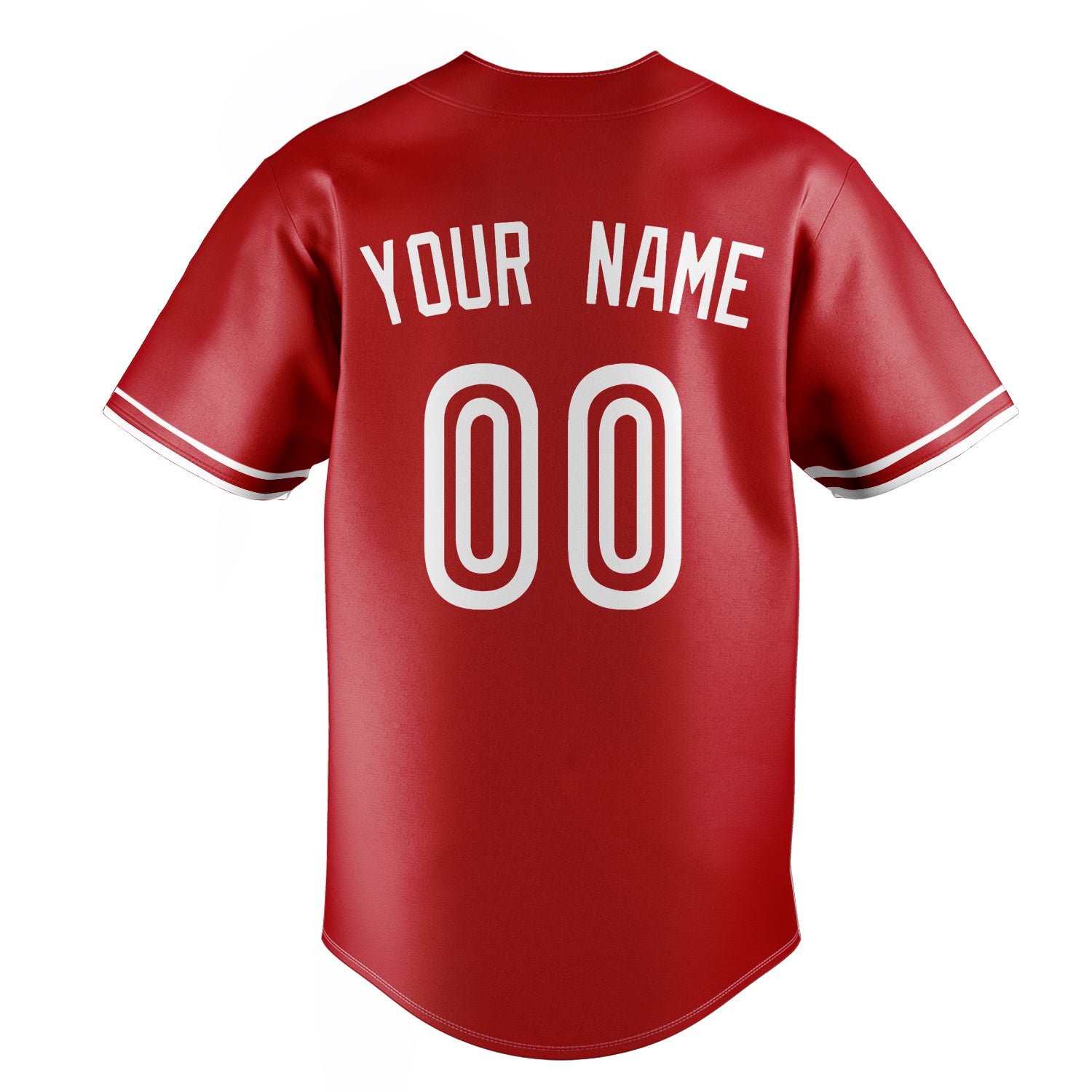 Personalized Red & White Color Fan Baseball Jersey