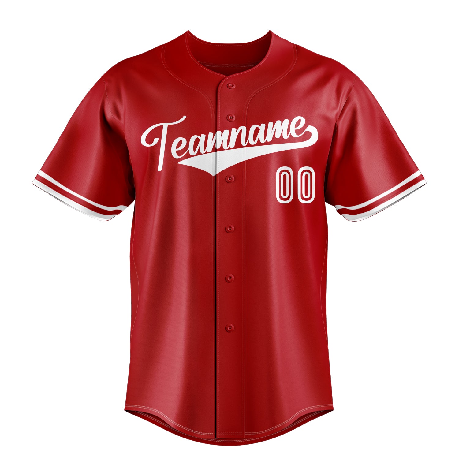 Personalized Red & White Color Fan Baseball Jersey