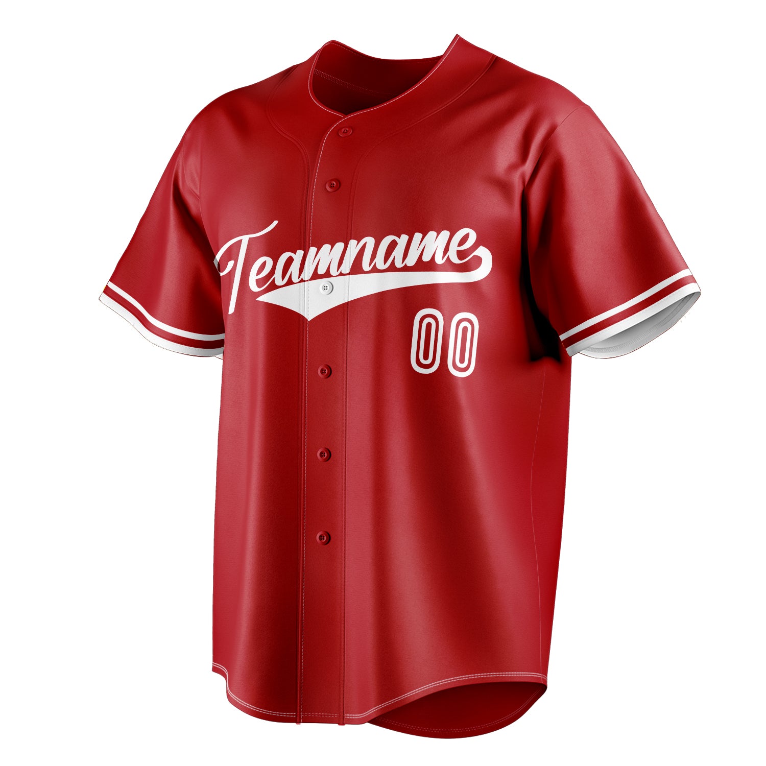 Personalized Red & White Color Fan Baseball Jersey