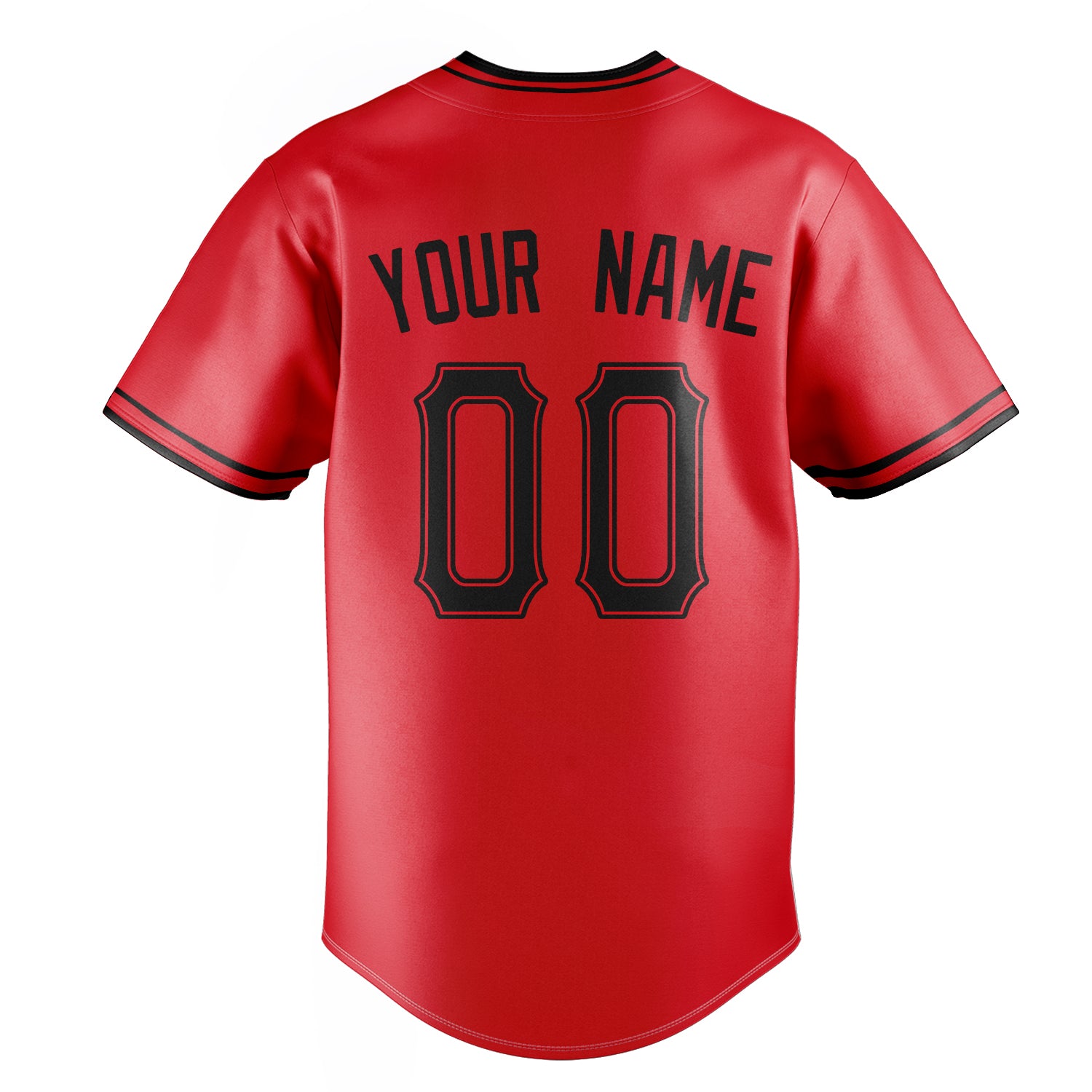 Personalized Red & Black Color Fan Baseball Jersey