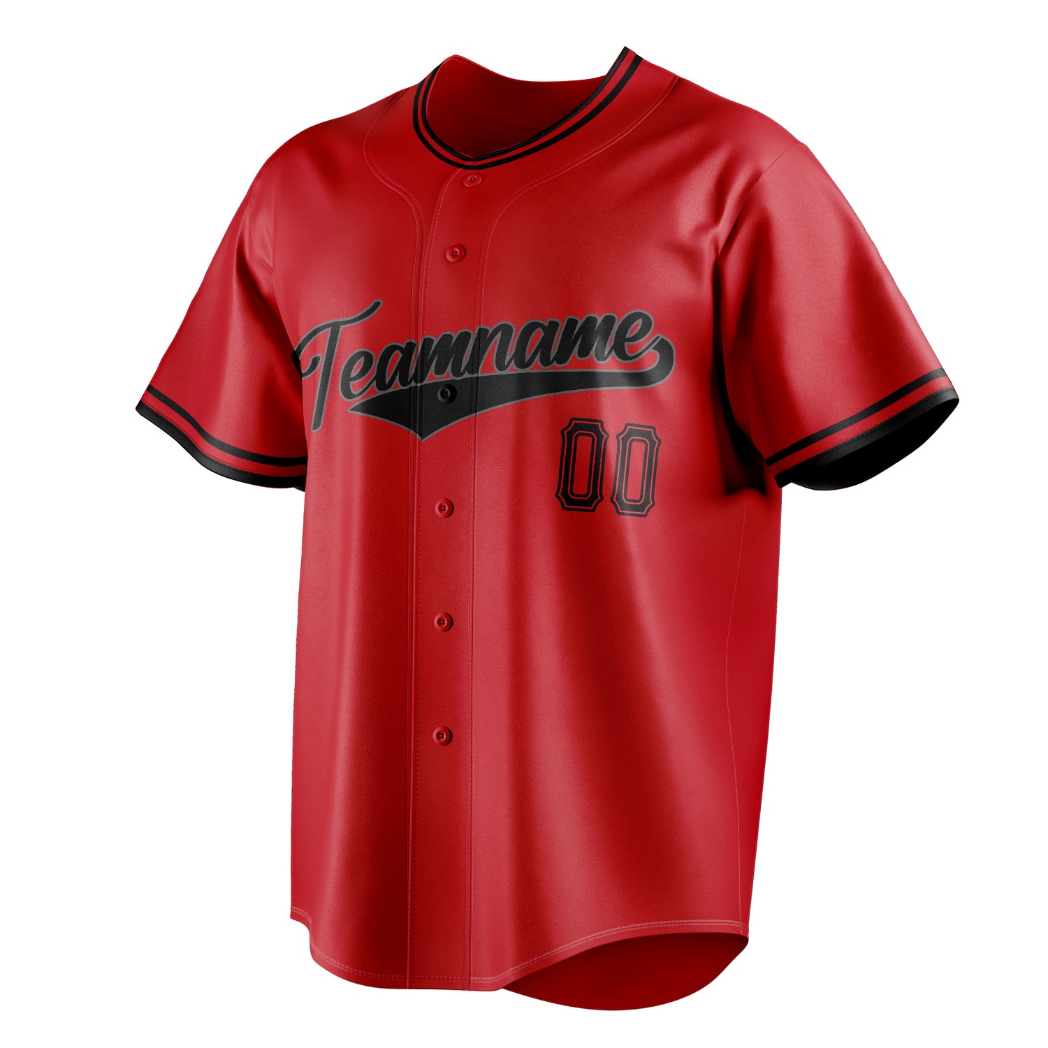 Personalized Red & Black Color Fan Baseball Jersey