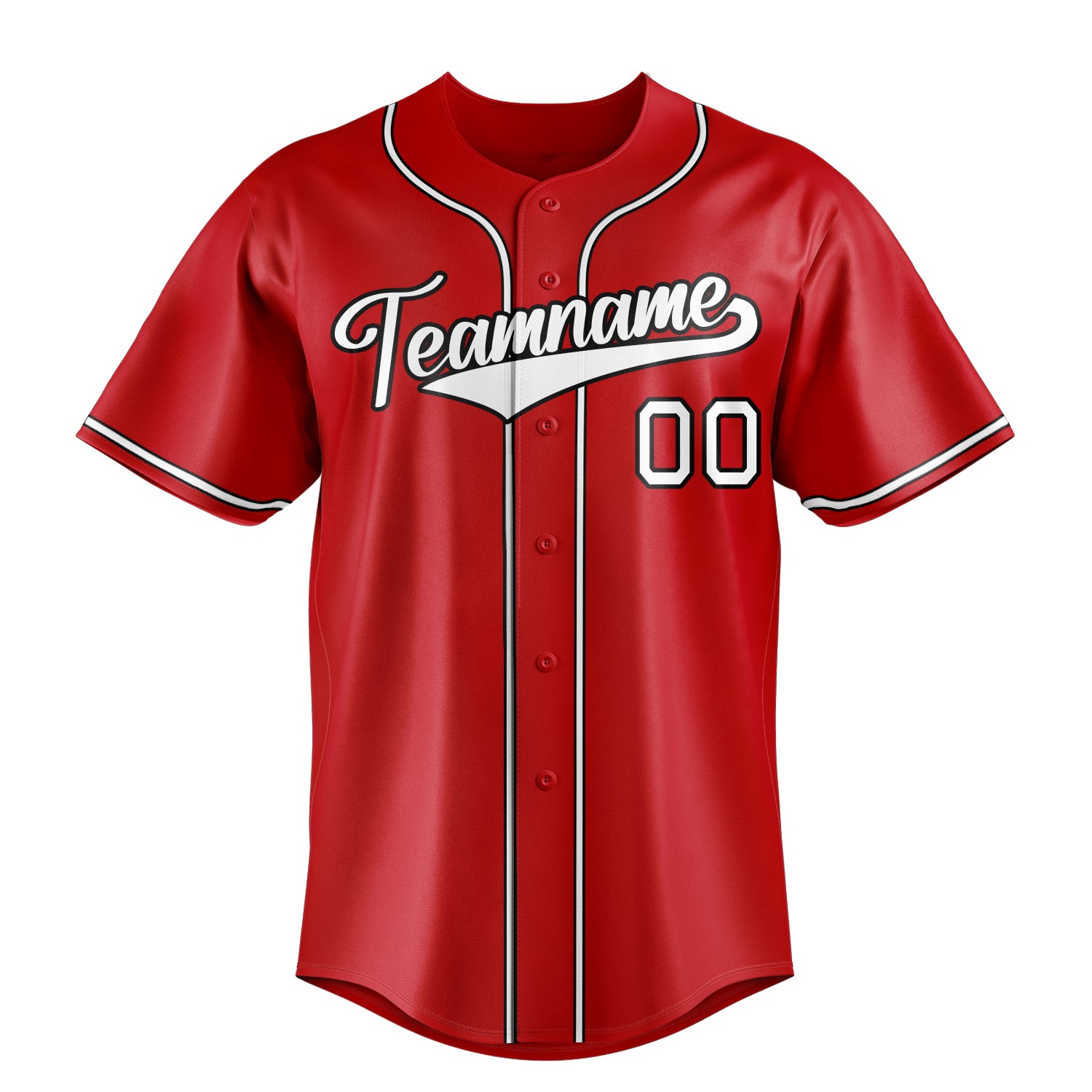 Personalized Red & White Color Fan Baseball Jersey