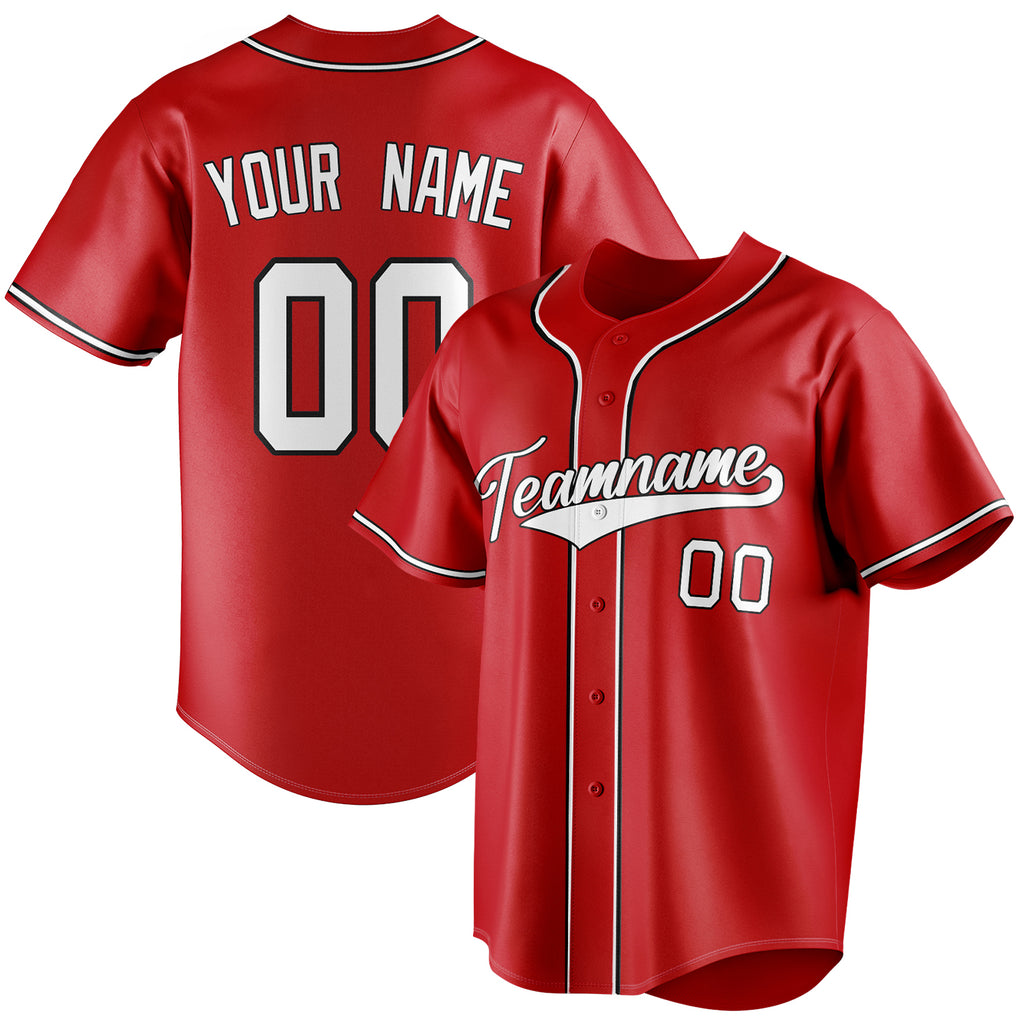 Personalized Red & White Color Fan Baseball Jersey BB01240531XJ411