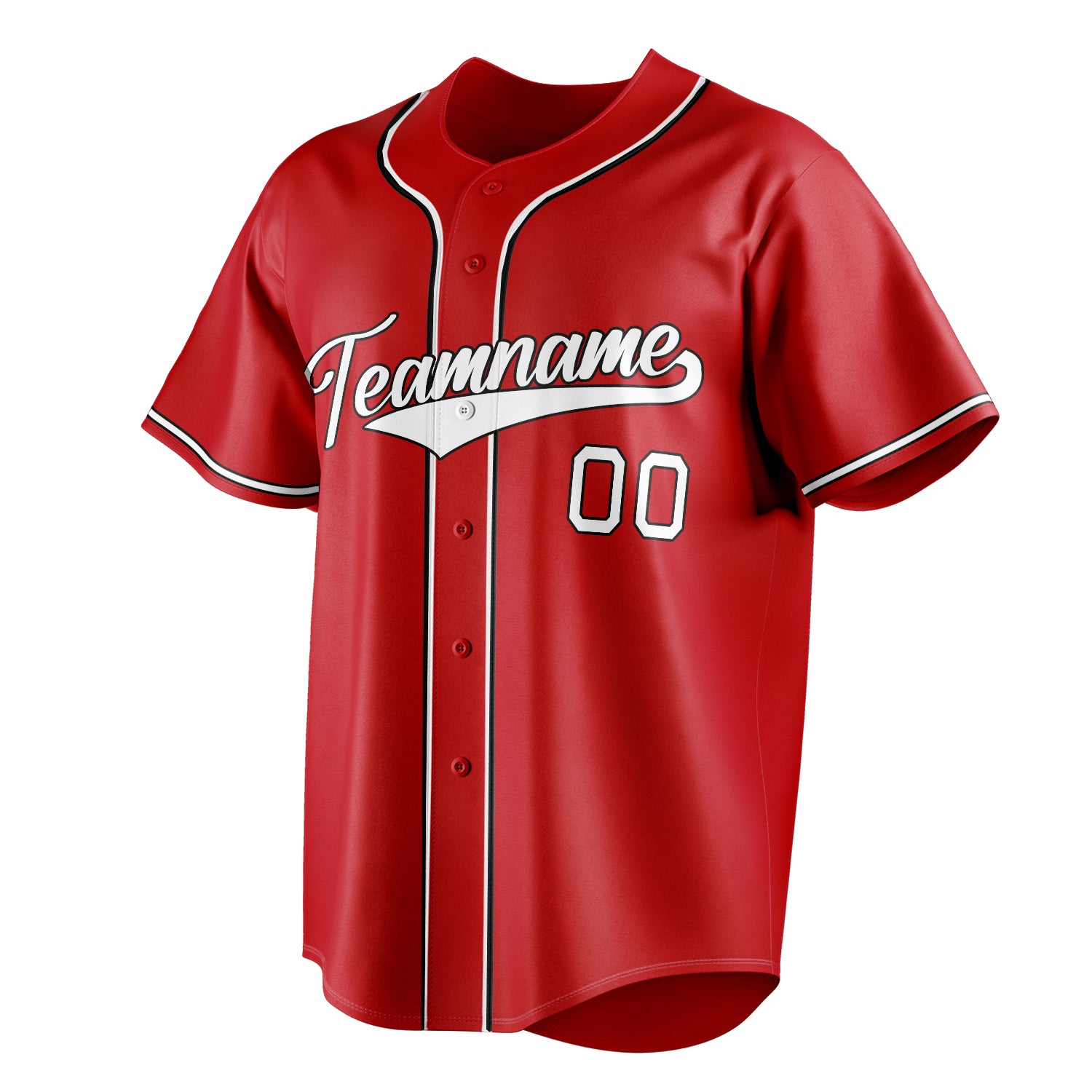 Personalized Red & White Color Fan Baseball Jersey