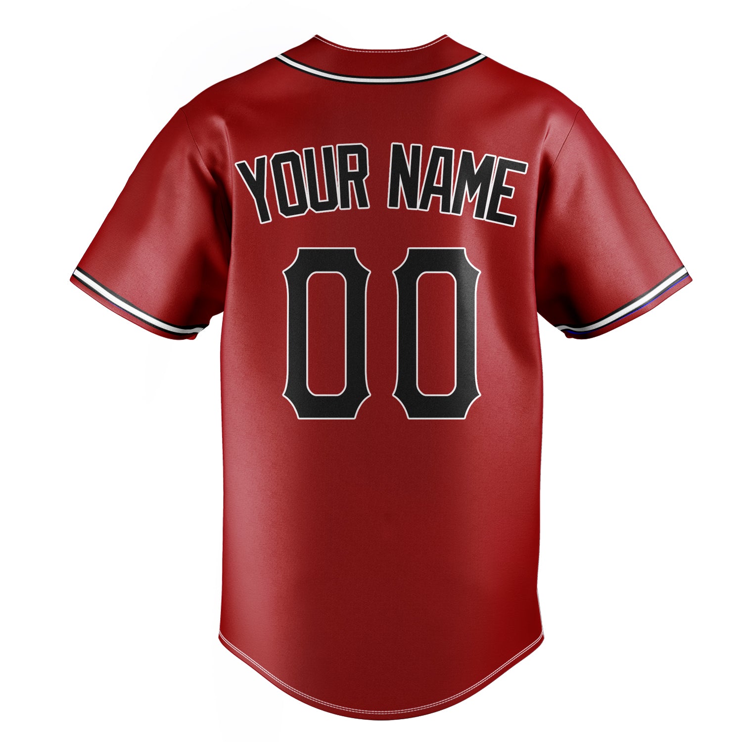 Personalized Red & Black Color Fan Baseball Jersey