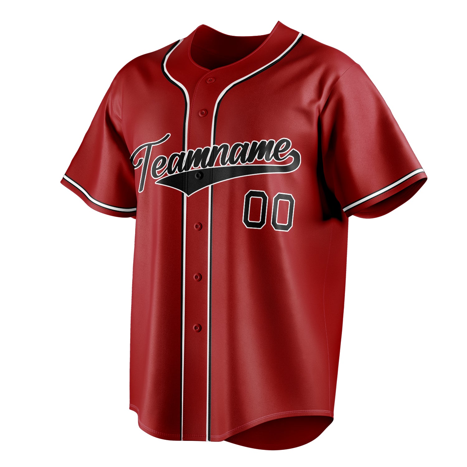 Personalized Red & Black Color Fan Baseball Jersey