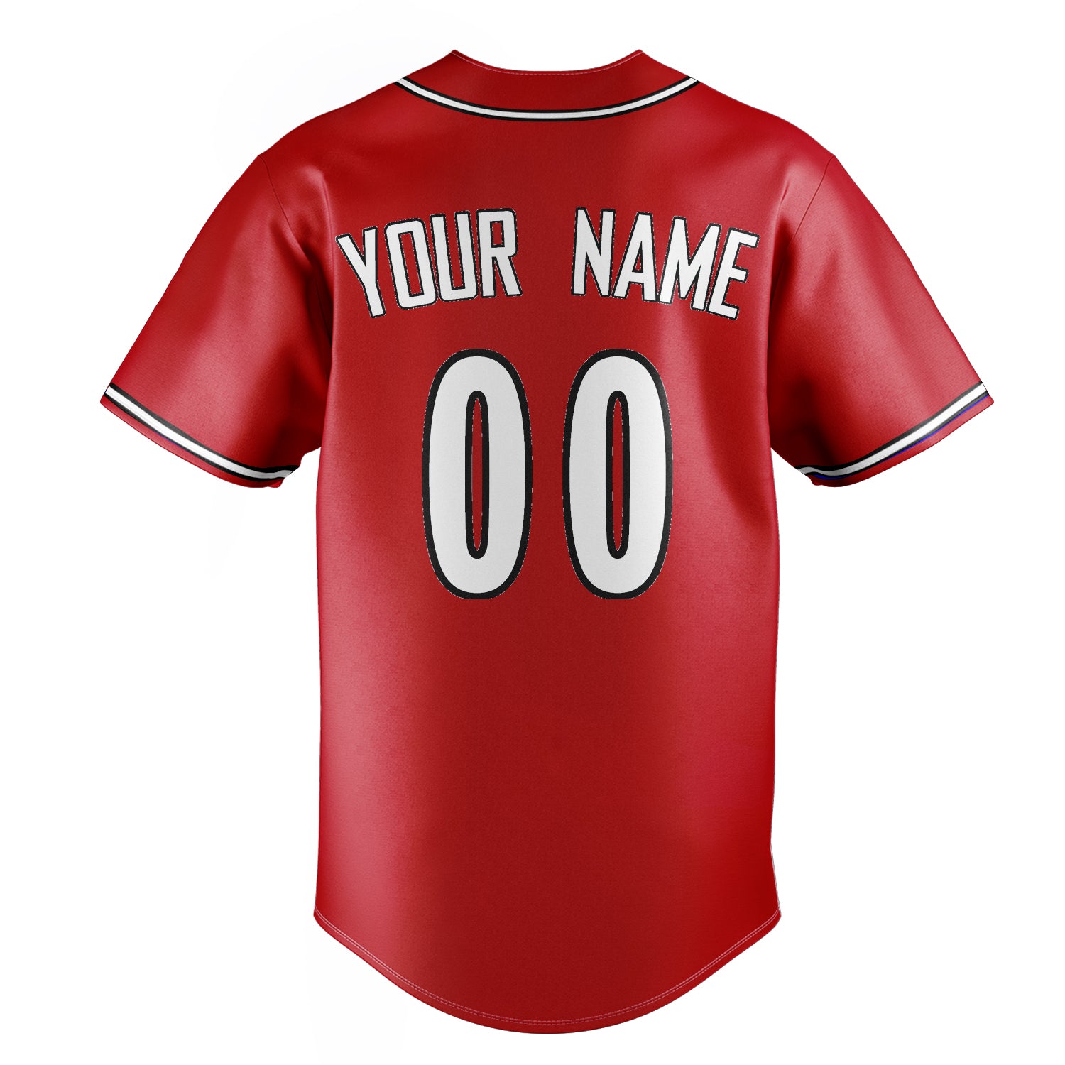 Personalized Red & White Color Fan Baseball Jersey