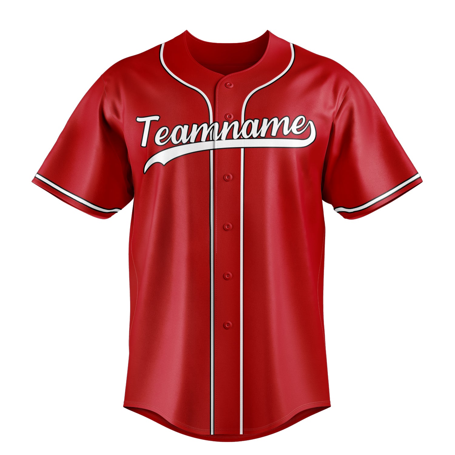 Personalized Red & White Color Fan Baseball Jersey