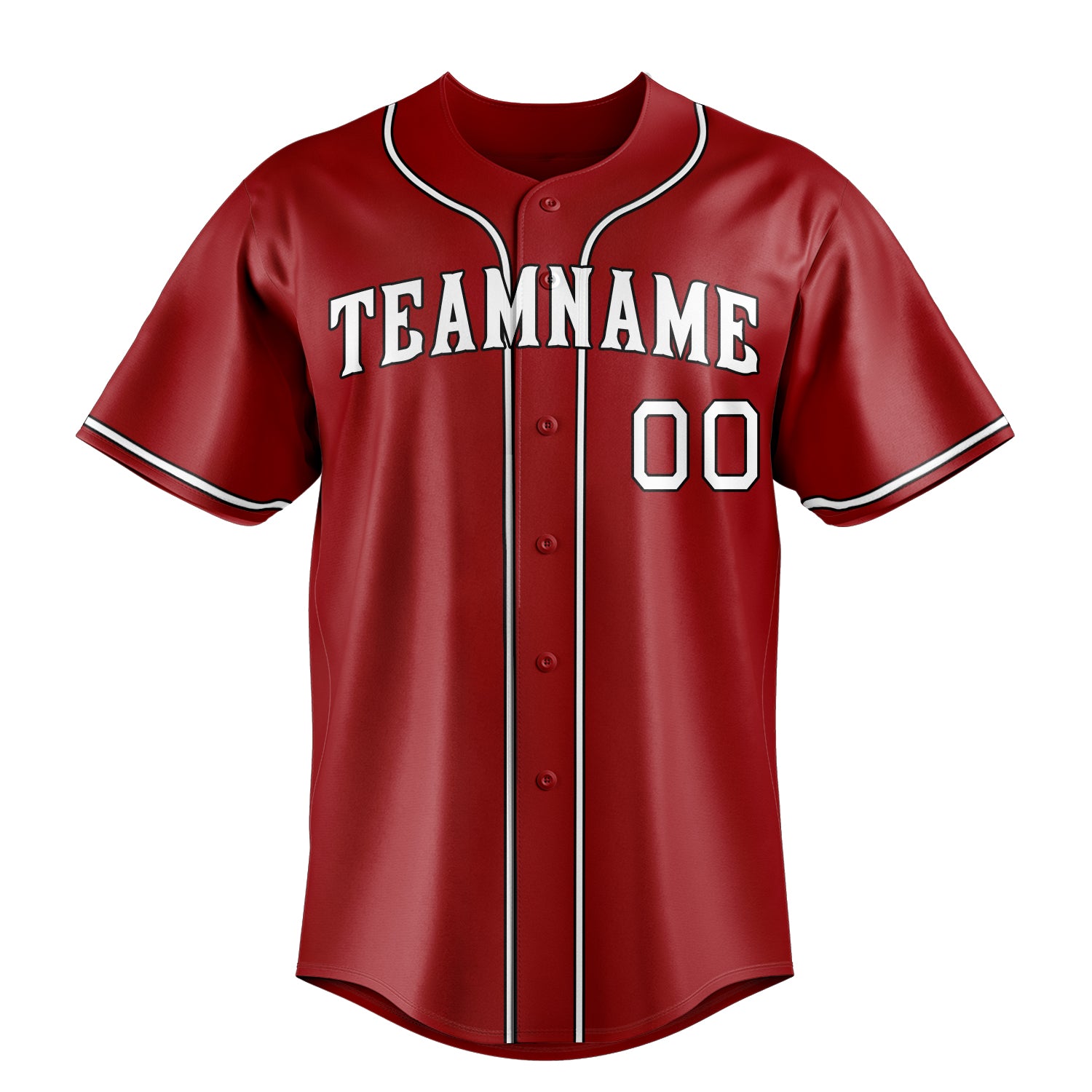 Personalized Red & White Color Fan Baseball Jersey