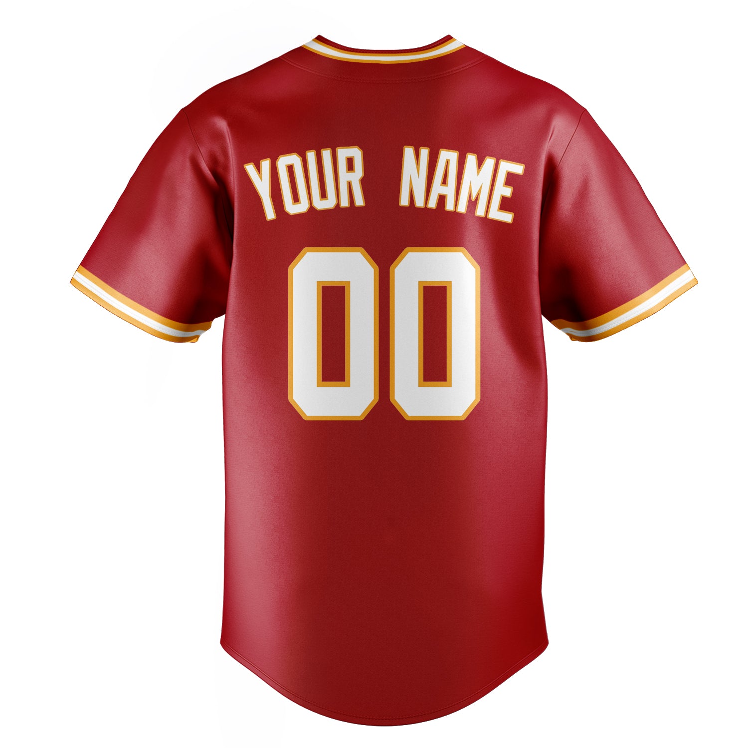 Personalized Red & White Color Fan Baseball Jersey