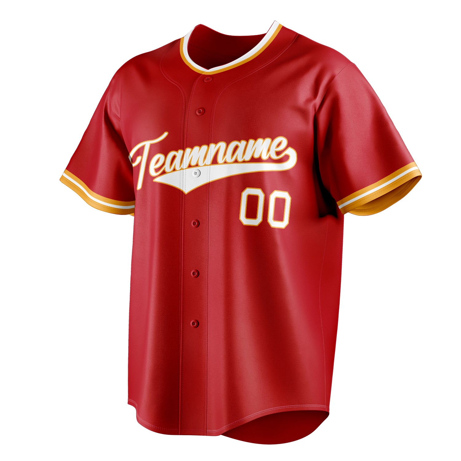Personalized Red & White Color Fan Baseball Jersey