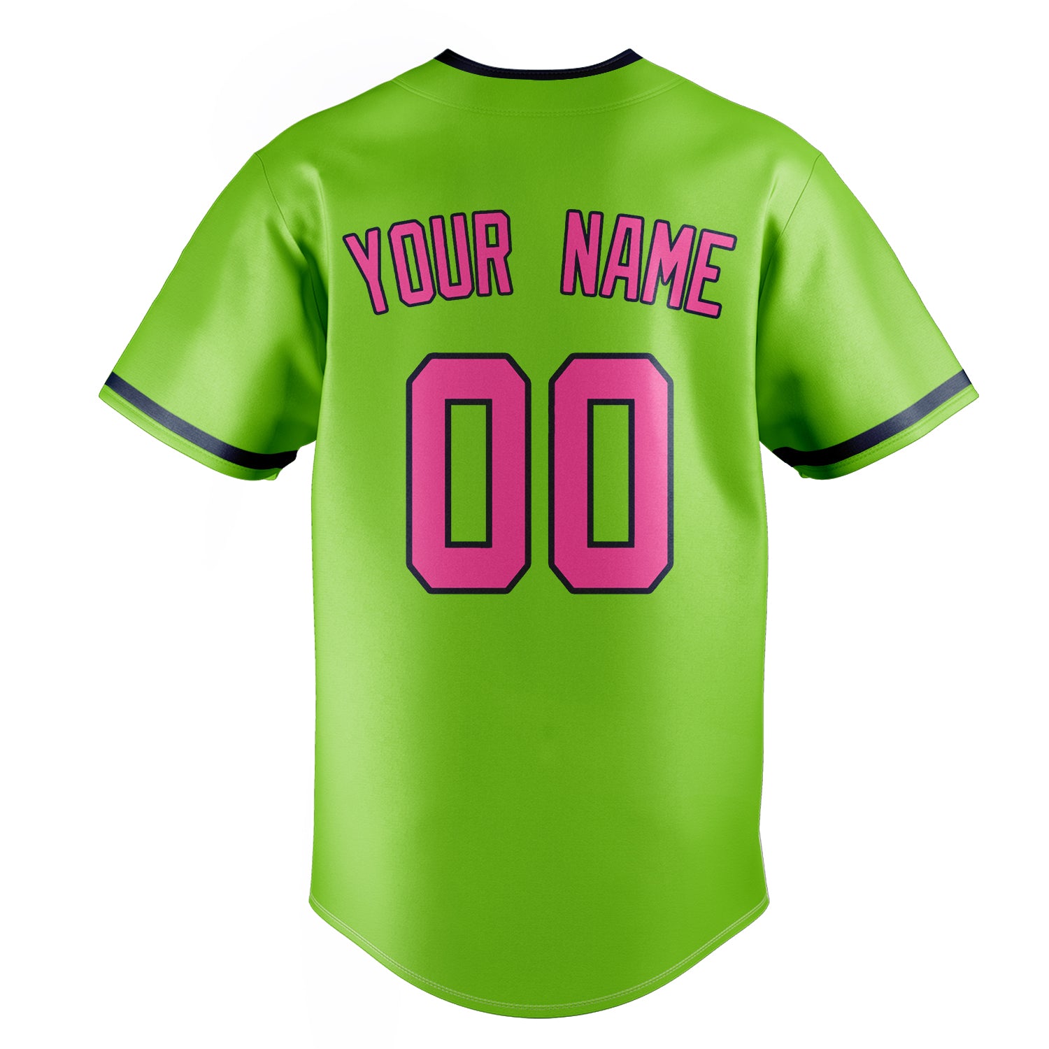 Personalized Neon Green & Pink Color Fan Baseball Jersey