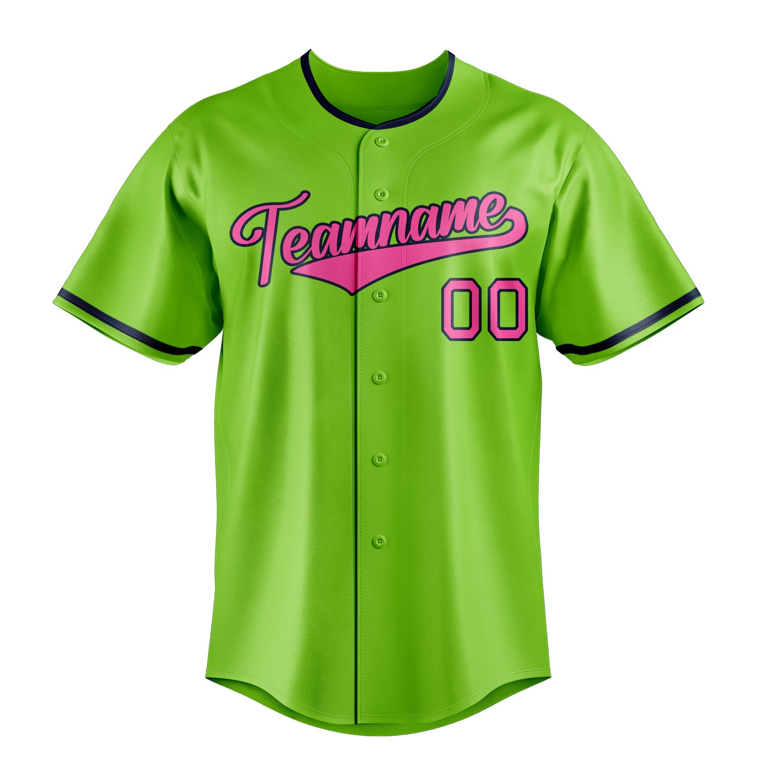 Personalized Neon Green & Pink Color Fan Baseball Jersey