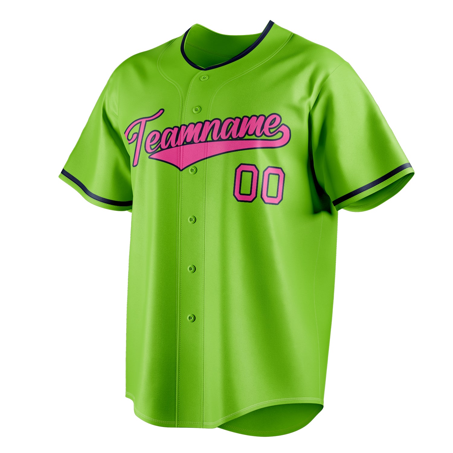 Personalized Neon Green & Pink Color Fan Baseball Jersey