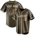 Personalized Olive & Cream Vintage USA Flag Fan Baseball Jersey BB01240531YX381