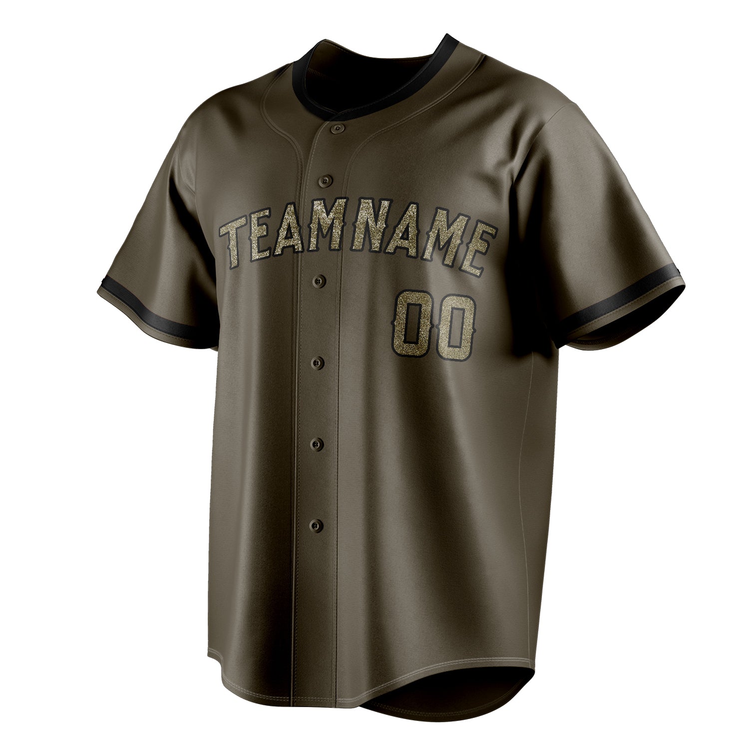 Personalized Olive & Camo Color Fan Baseball Jersey