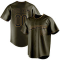 Personalized Olive & Black Color Fan Baseball Jersey BB01240531YX383