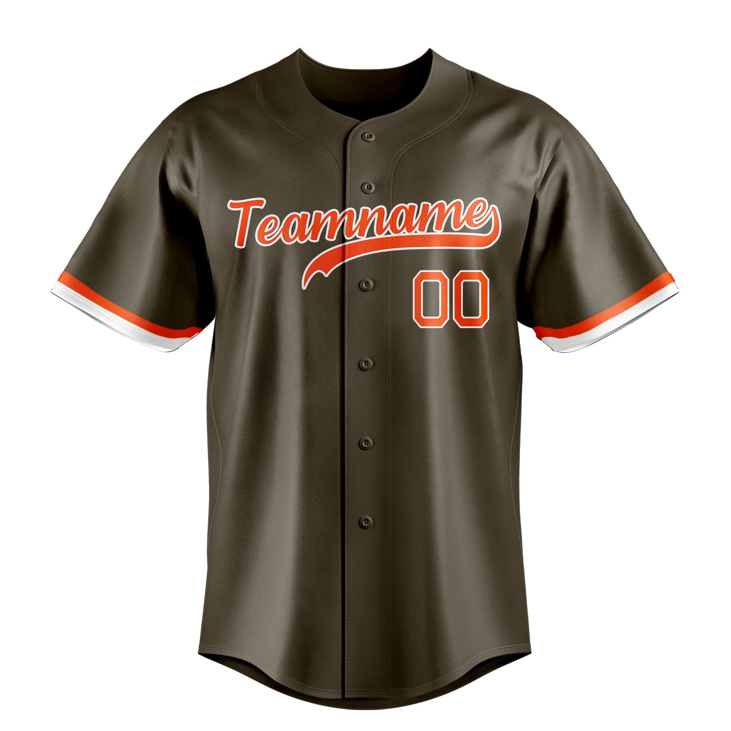 Personalized Olive & Orange Color Fan Baseball Jersey