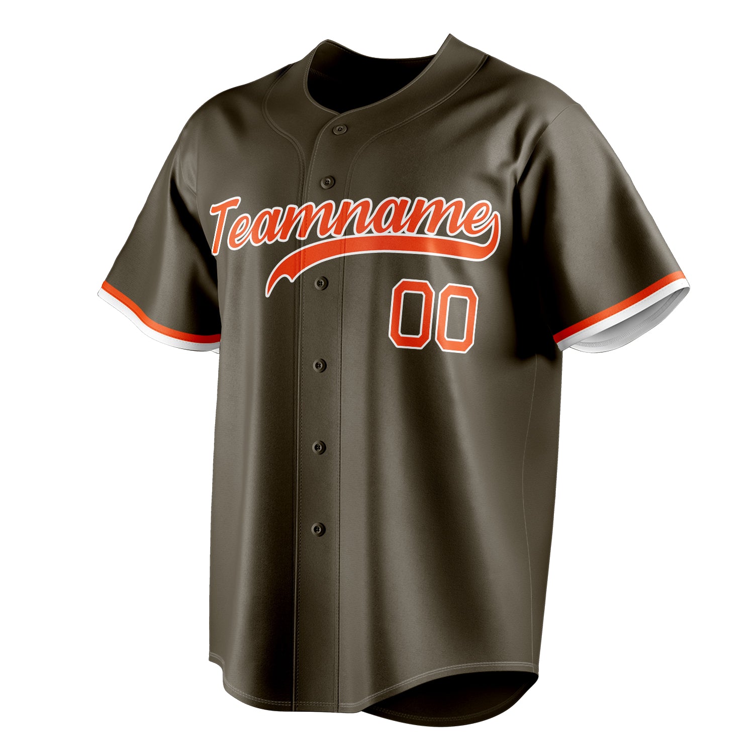 Personalized Olive & Orange Color Fan Baseball Jersey