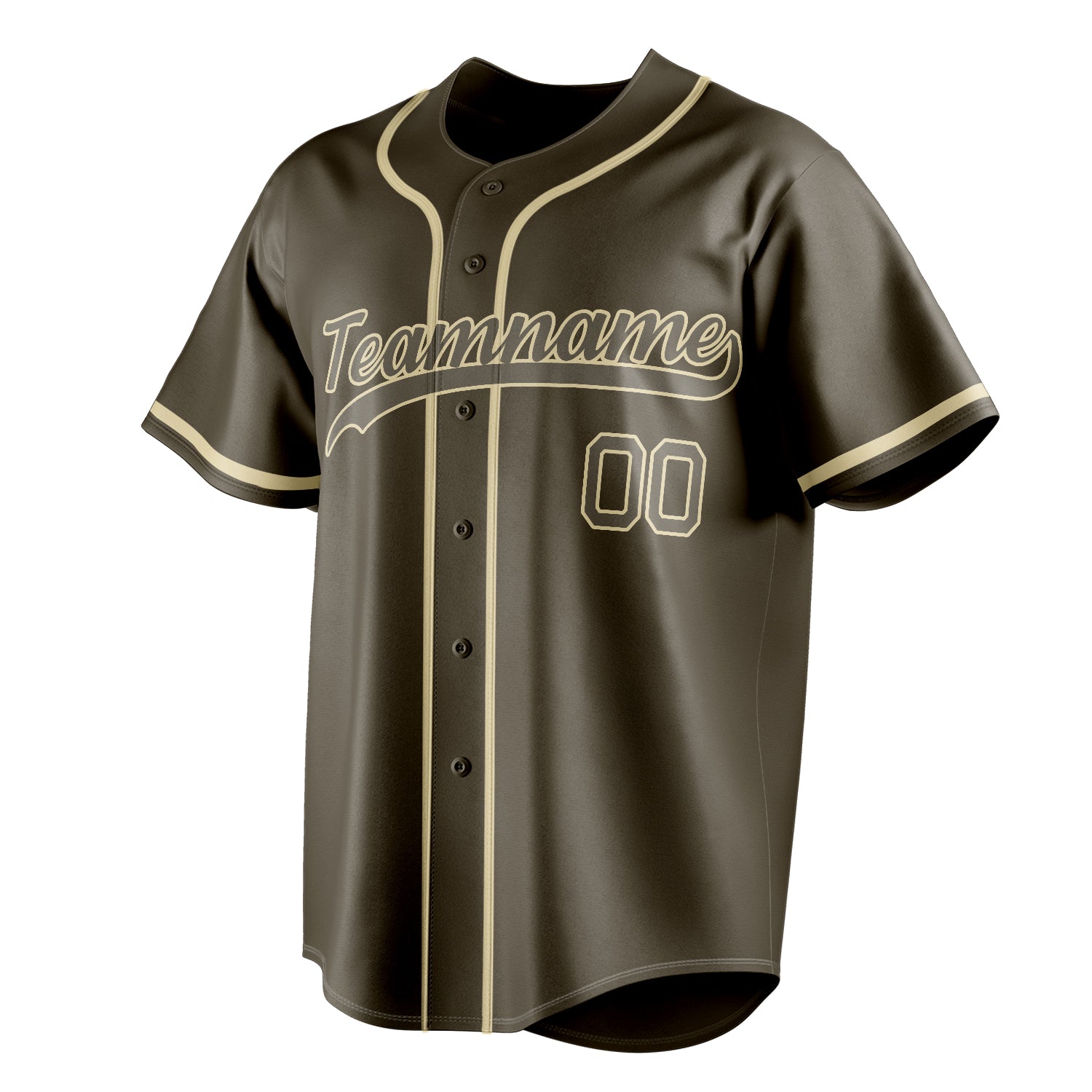 Personalized Olive & Cream Color Fan Baseball Jersey