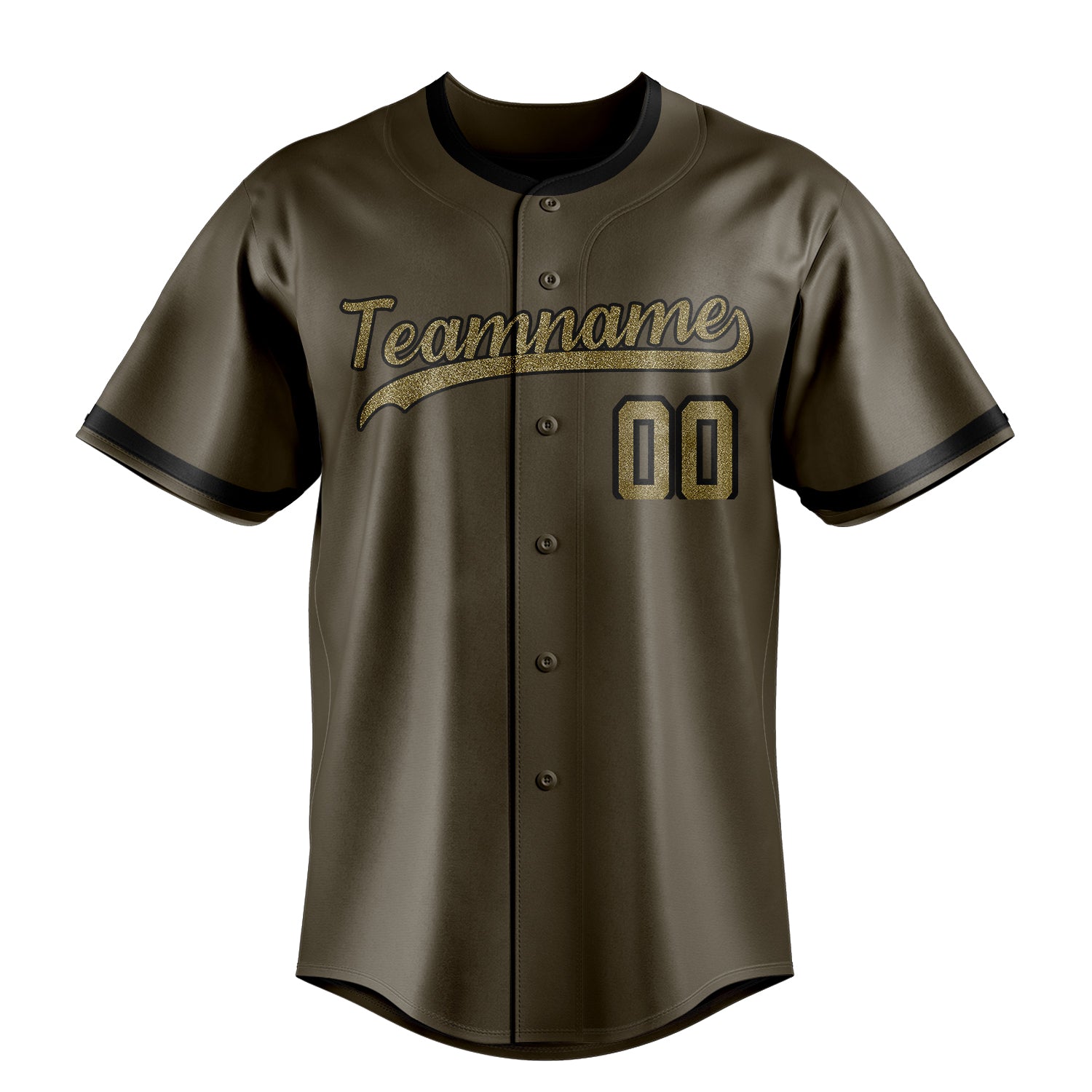 Personalized Olive & Camo Color Fan Baseball Jersey