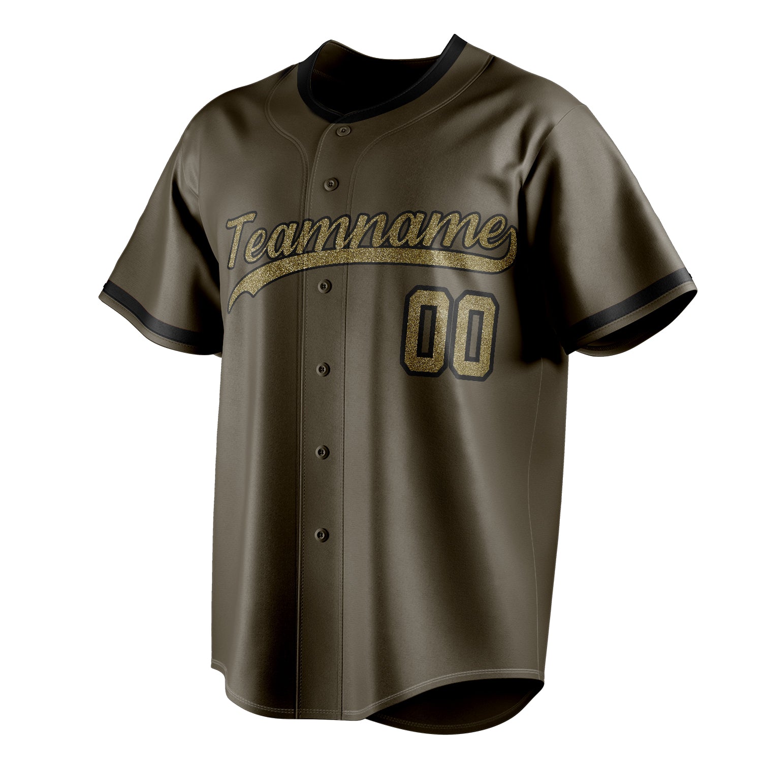 Personalized Olive & Camo Color Fan Baseball Jersey