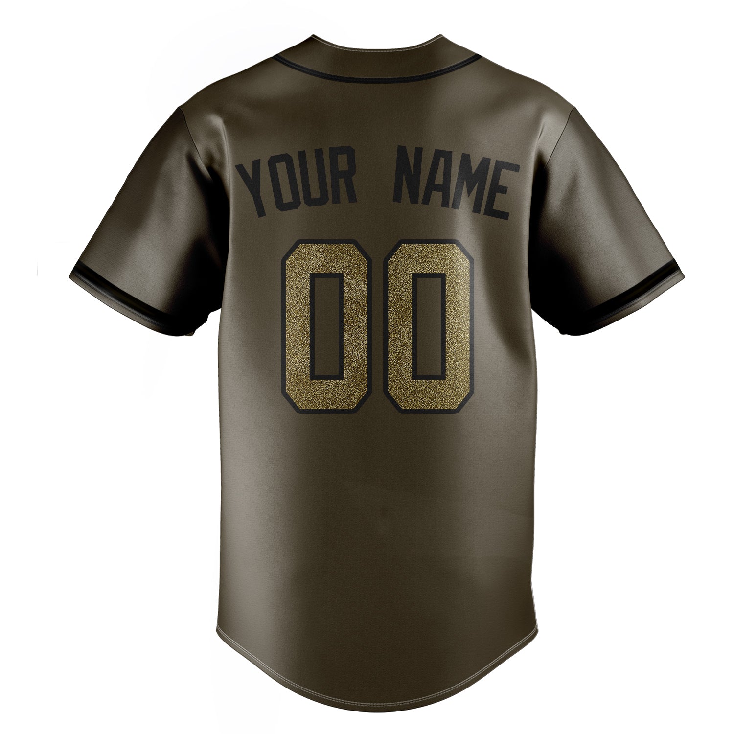 Personalized Olive & Camo Color Fan Baseball Jersey