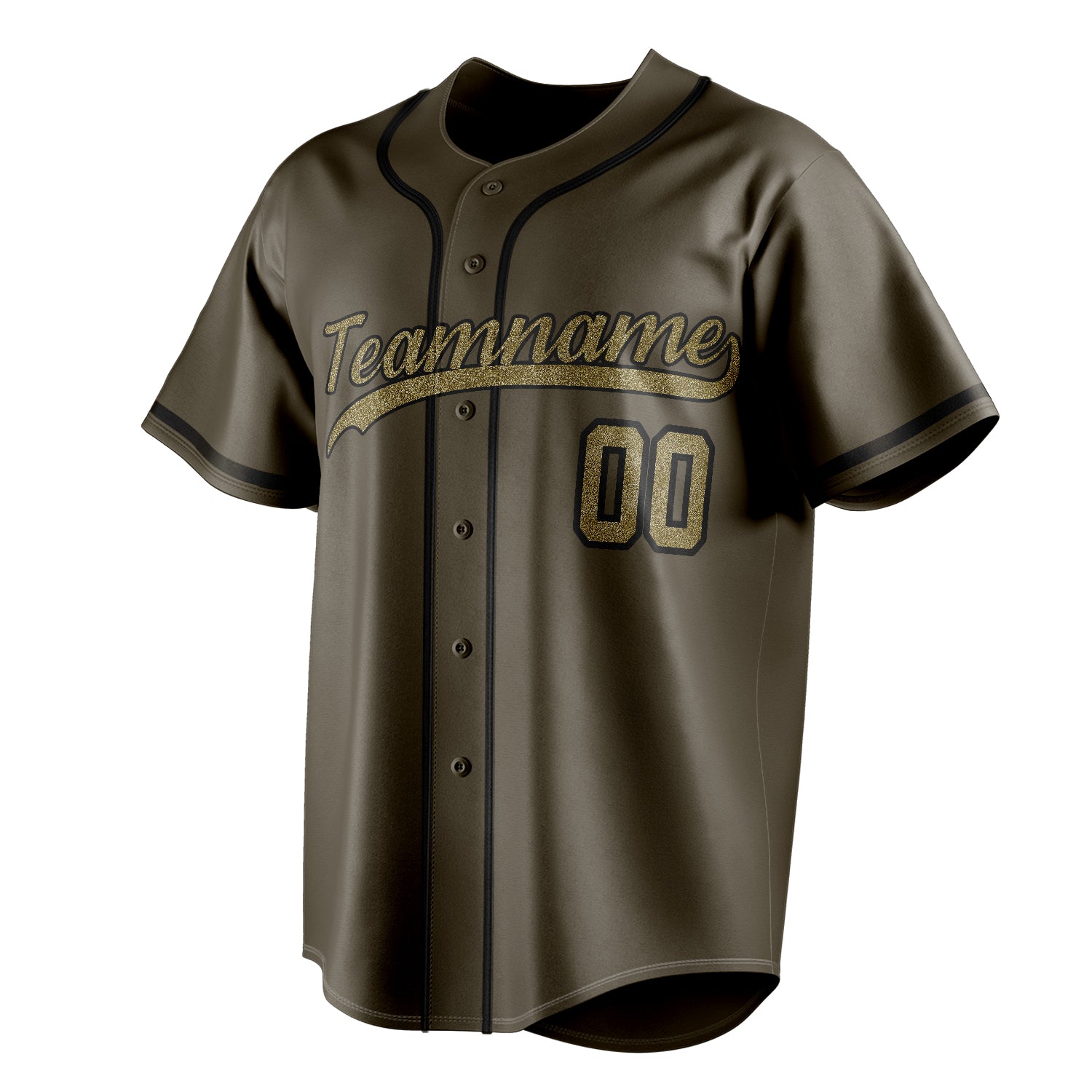 Personalized Olive & Camo Color Fan Baseball Jersey