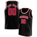 Personalized Black & Red Solid Color Basketball Jersey