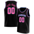 Personalized Black & Pink Solid Color Basketball Jersey