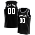 Personalized Black & White Solid Color Basketball Jersey