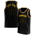 Personalized Black & Gold Solid Color Basketball Jersey