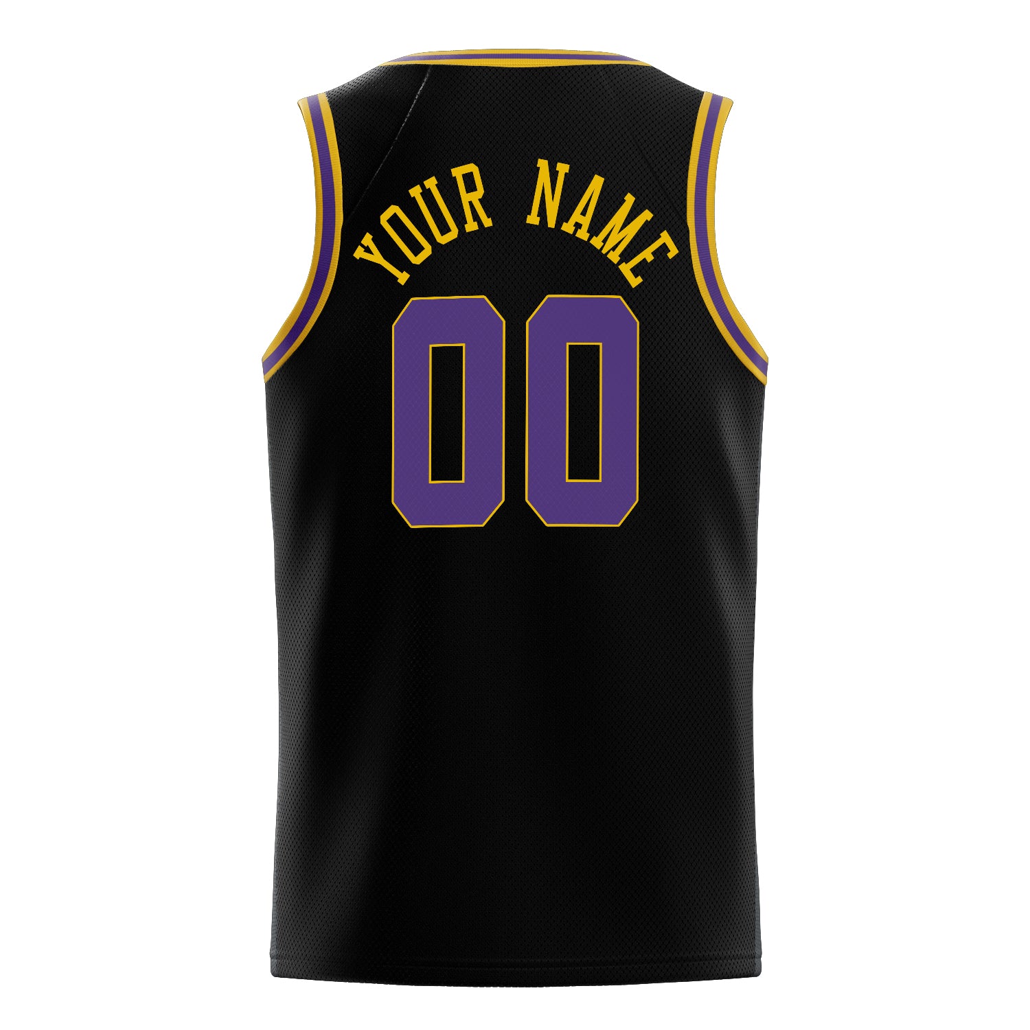 Personalized Black & Purple Solid Color Basketball Jersey