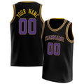 Personalized Black & Purple Solid Color Basketball Jersey