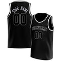 Personalized Black & White Solid Color Basketball Jersey