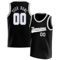Personalized Black & White Solid Color Basketball Jersey