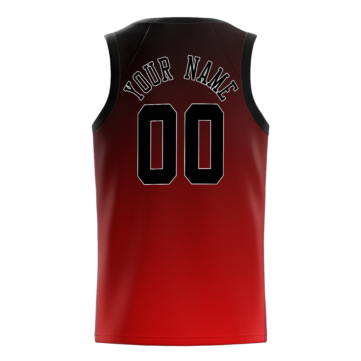 Personalized Red & Black Fade Basketball Jersey